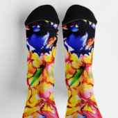 Exotische Zomer Abstract Bloom Flowers Sokken (Top)