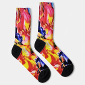 Exotische Zomer Abstract Bloom Flowers Sokken (Rechts)