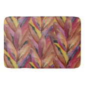 Exotische zomerbloemenveren Waterverf kunst Badmat (Voorkant)