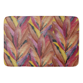 Exotische zomerbloemenveren Waterverf kunst Badmat