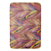 Exotische zomerbloemenveren Waterverf kunst Badmat (Voorkant Verticaal)