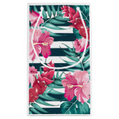 Exotische zomerFloral gestript Klein Cadeauzakje (Achterkant)