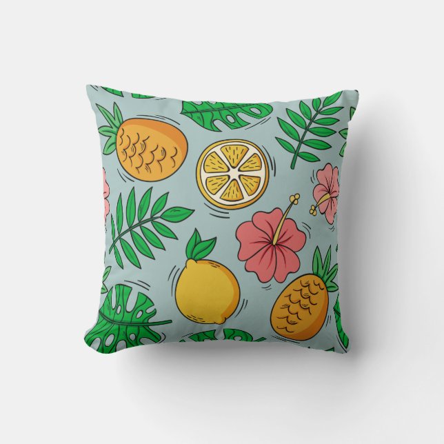 Exotische zomerkleuren kussen (Voorkant)