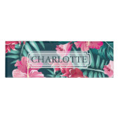 Exotische zomermonogram naambadge (Voorkant)