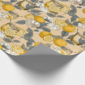 Exotische, zomerse, fruit-, lemon- en cocktails cadeaupapier (Hoek)