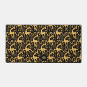 Exotische zwart gouden Giraffe Monogram Bureaumat (Voorkant)
