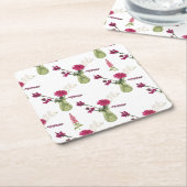 Exotisches Blumenarrangement im Glas Kartonnen Onderzetters (Schuin)