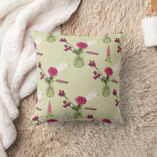 Exotisches Blumenarrangement im Glas Kussen (Deken)