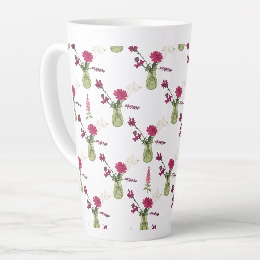 Exotisches Blumenarrangement im Glas Latte Mok (Linkerhoek)