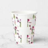 Exotisches Blumenarrangement im Glas Papieren Bekers (Rechts)