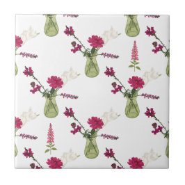 Exotisches Blumenarrangement im Glas Tegeltje