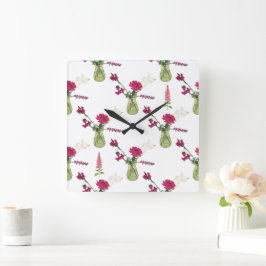 Exotisches Blumenarrangement im Glas Vierkante Klok