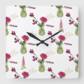 Exotisches Blumenarrangement im Glas Vierkante Klok (Voorkant)