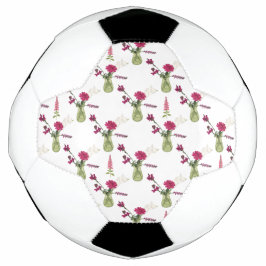 Exotisches Blumenarrangement im Glas Voetbal
