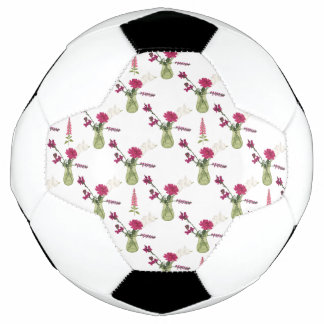 Exotisches Blumenarrangement im Glas Voetbal