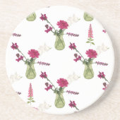 Exotisches Blumenarrangement im Glas Zandsteen Onderzetter (Voorkant)