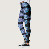 Exotix Blue Feathers Zwarte Leggings - Kies kleur (Links)