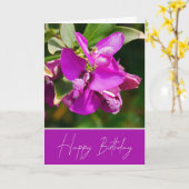 Exotoic Floral Birthday Wenskaart Kaart (Gele Bloem)