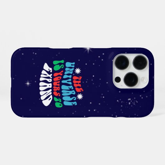 Expand the Universe – Motivational Galaxy iPhone Hoesje (Achterkant horizontaal)