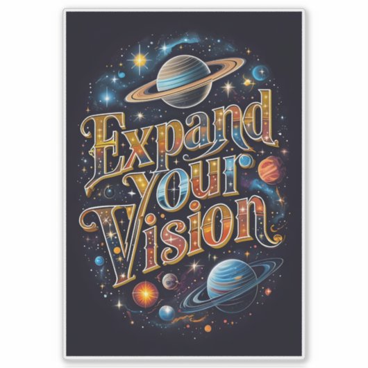 Expand Your Vision – Colour Burst Sticker (Voorkant)