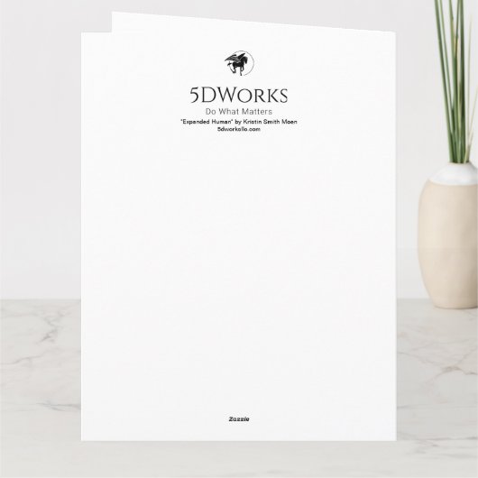 "Expanded Human"-Kaart Bedankkaart (Achterkant)