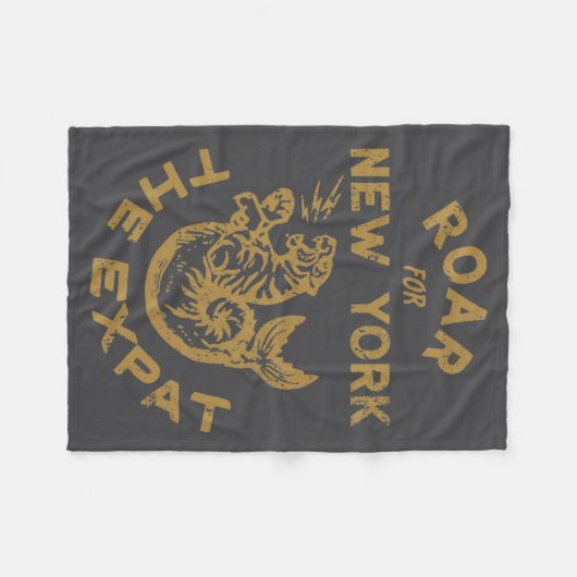 Expat Roar For New York _1 Fleece Deken (Voorkant (Horizontaal))
