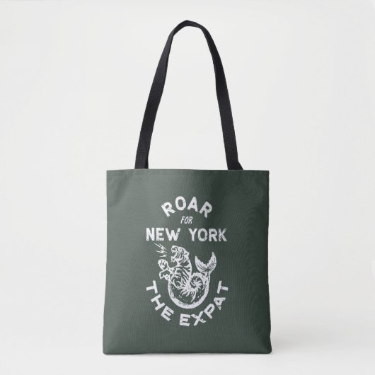 Expat Roar voor New York (Groen) Tote Bag (Voorkant)