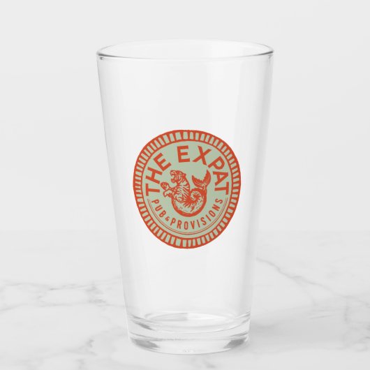 Expat  sinaasappel glas (Voorkant)