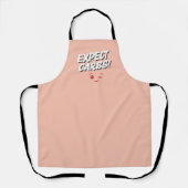 Expect Carbs! Funny Apron Schort (Voorkant)