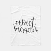 Expect Miracles Insrational Motivational Quote  Fleece Deken (Voorkant)