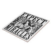 Expect Miracles witte keramische tegel 6" vierkant Tegeltje (Zijkant)
