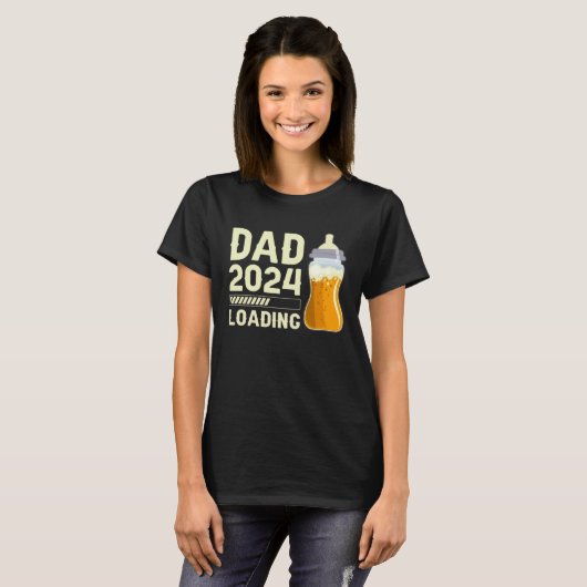 Expectant dad Future Dad Dad to be Dad 2024 loadin T-shirt (Voorkant volledig)