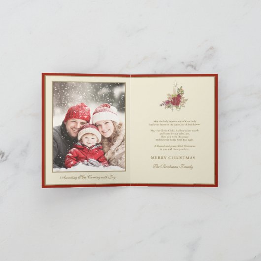 Expectant Mother Mary Magnificat Scripture Feestdagen Kaart (Binnen)