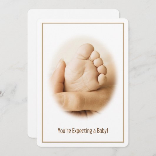 Expecting a Baby Card Aankondiging (Voorkant / Achterkant)