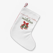 Expecting a Little Mistletoes Christmas Pregnancy Kleine Kerstsok (Voorkant (Hangend))