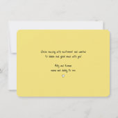 Expecting Mom Bee w/Glasses Pregnancy Announcement Kaart (Achterkant)