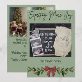 Expecting More Joy Christmas Card Feestdagenkaart (Voorkant / Achterkant)