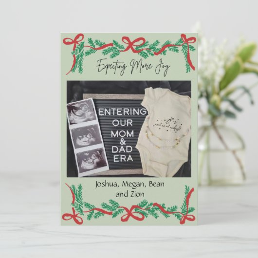 Expecting More Joy Holiday Card Feestdagenkaart (Staand voorkant)