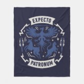 Expecto Patronum Vintage Silhouet Grafisch Fleece Deken (Voorkant)