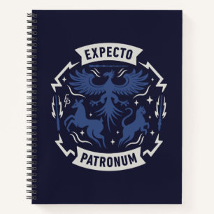 Expecto Patronum Vintage Silhouet Grafisch Notitieboek