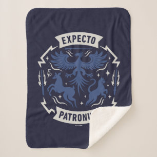 Expecto Patronum Vintage Silhouet Grafisch Sherpa Deken