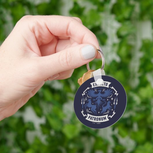 Expecto Patronum Vintage Silhouet Grafisch Sleutelhanger (Hand)