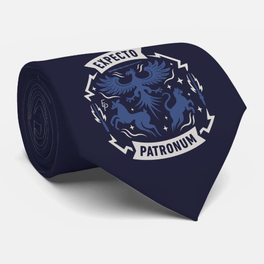 Expecto Patronum Vintage Silhouette Grafisch Desig Stropdas (Opgerold)