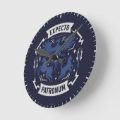 Expecto Patronum Vintage Silhouette Graphic Ronde Klok (Hoek)
