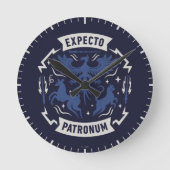 Expecto Patronum Vintage Silhouette Graphic Ronde Klok (Voorkant)