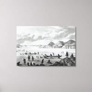 Expeditie die door Punt Lata op de Canvas Afdruk