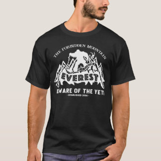 Expeditie Mount Everest Yeti Onderzoeksberg T-shirt