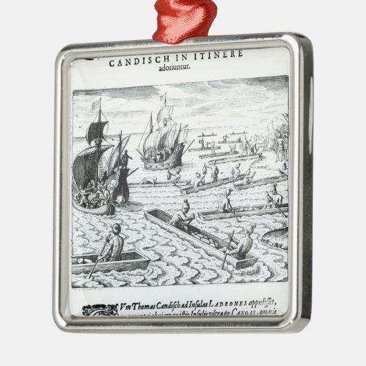 Expeditie van Thomas Cavendish Metalen Ornament (Links)