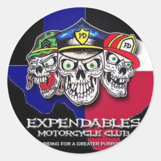 Expendables MC Ronde Sticker