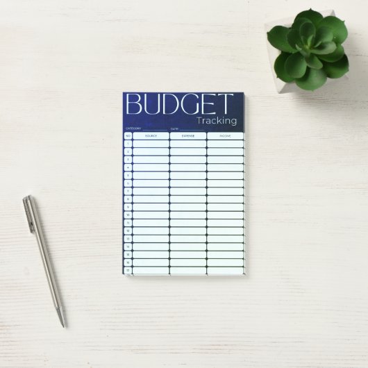 Expense Budget Tracking Post merkt op Post-it® Notes (Kantoor)